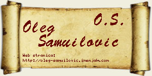 Oleg Samuilović vizit kartica
